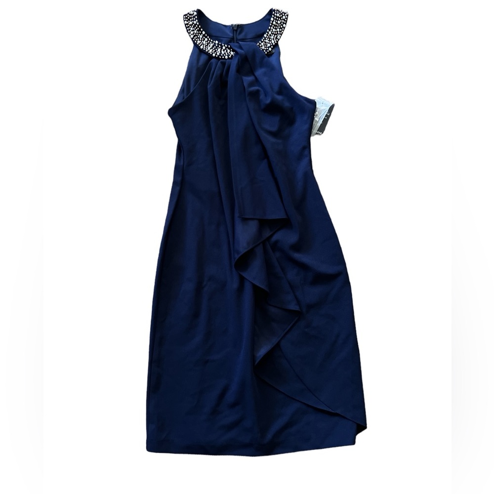 Boston Proper jeweled neck halter dress